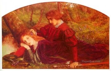 Arthur Oil Painting - The Brave Geraint Pre Raphaelite Arthur Hughes